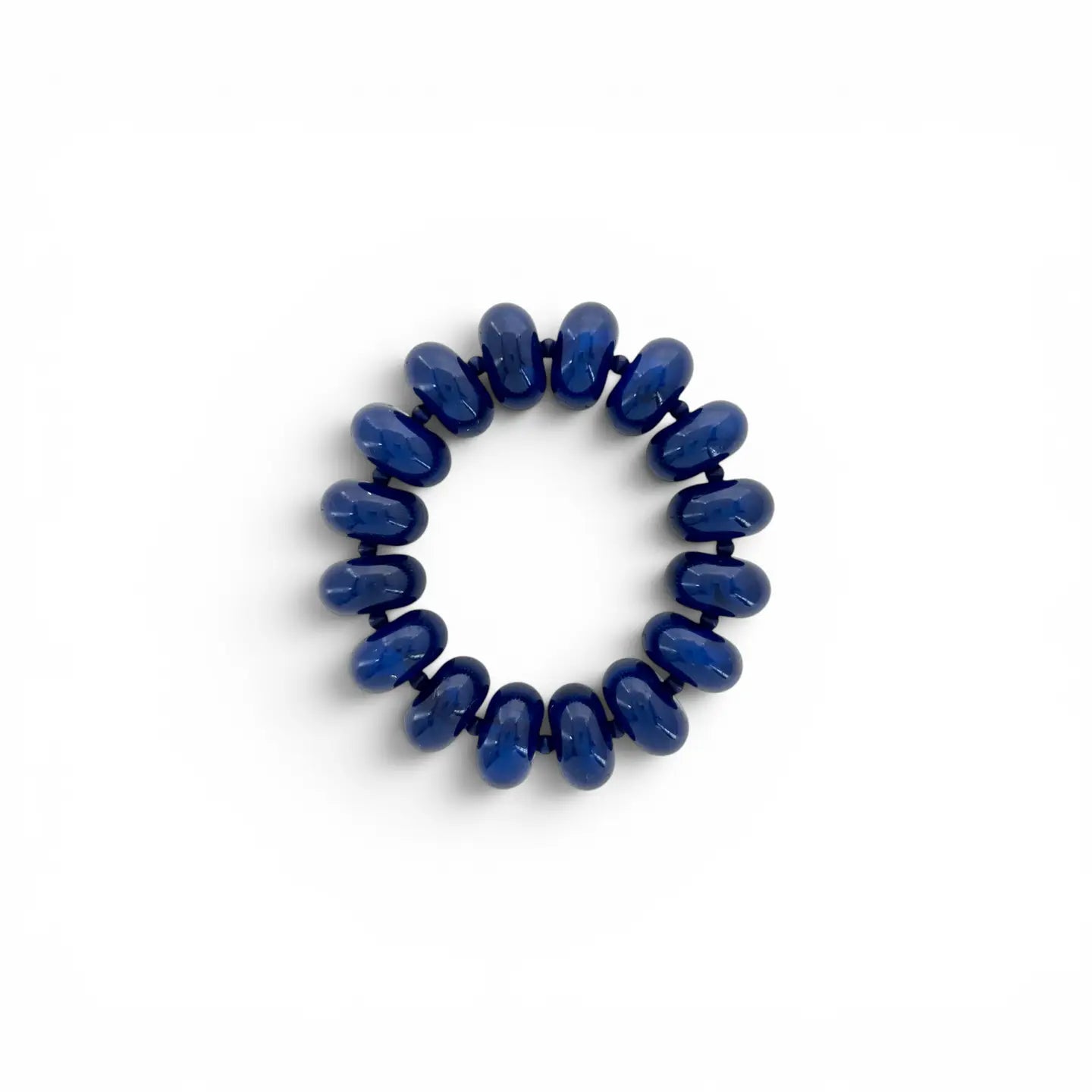 Rondelle Chunky Stretch Bracelet - Navy