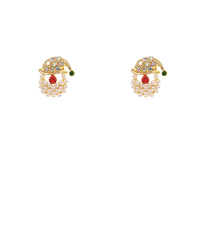 Santa Shape Metal Stud Earrings