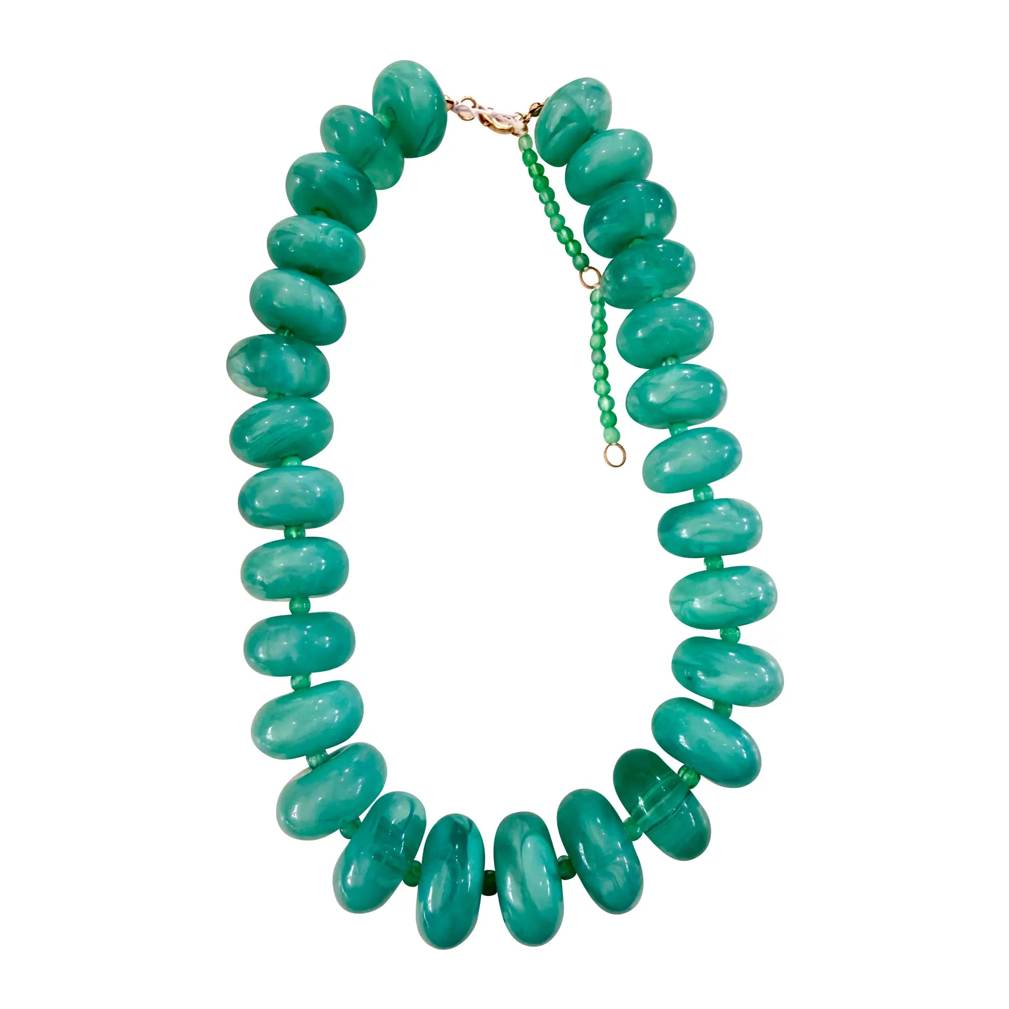 Bailey Chunky Beaded Necklace - Turquoise