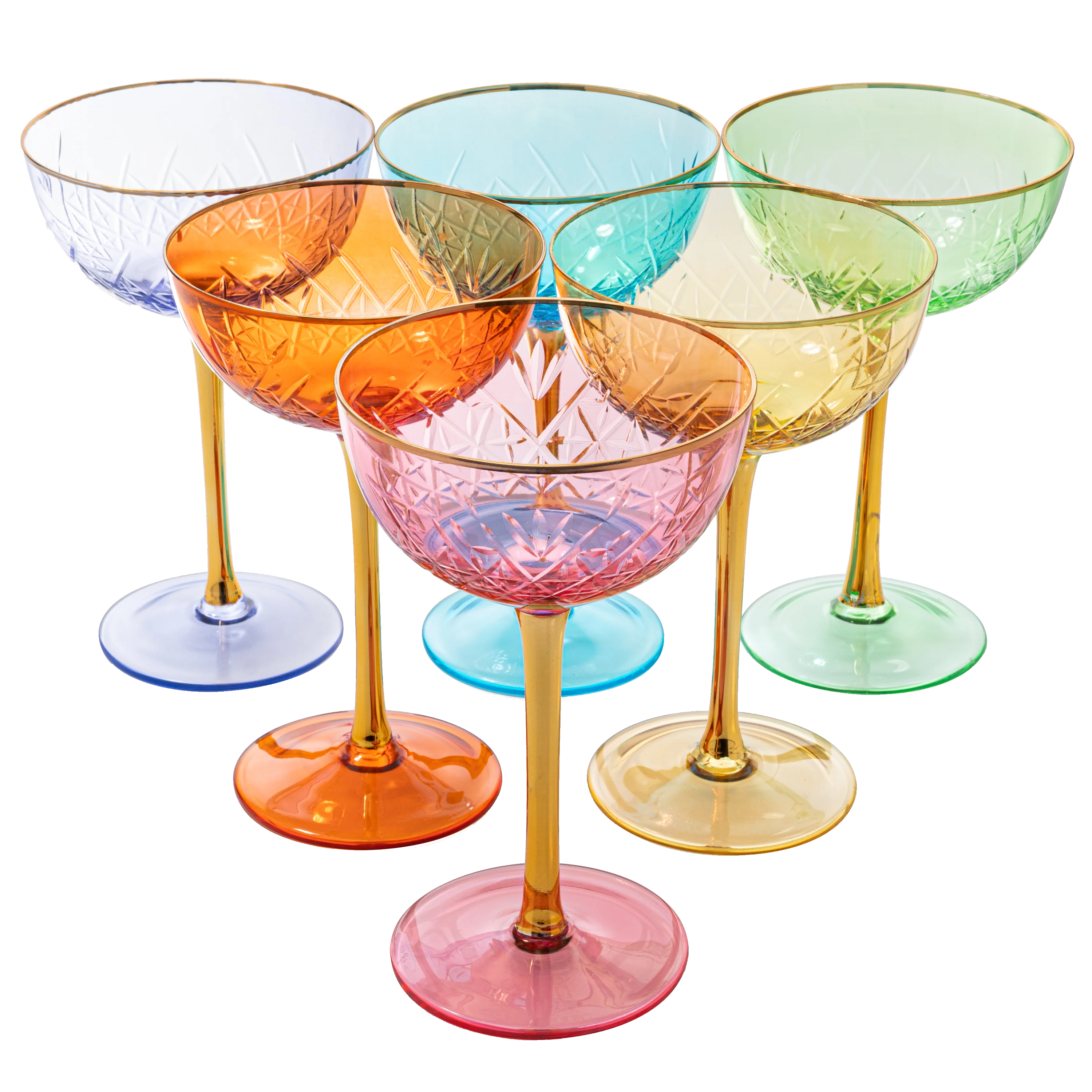 Champagne Coupe Set of 6- Vintage Art Deco