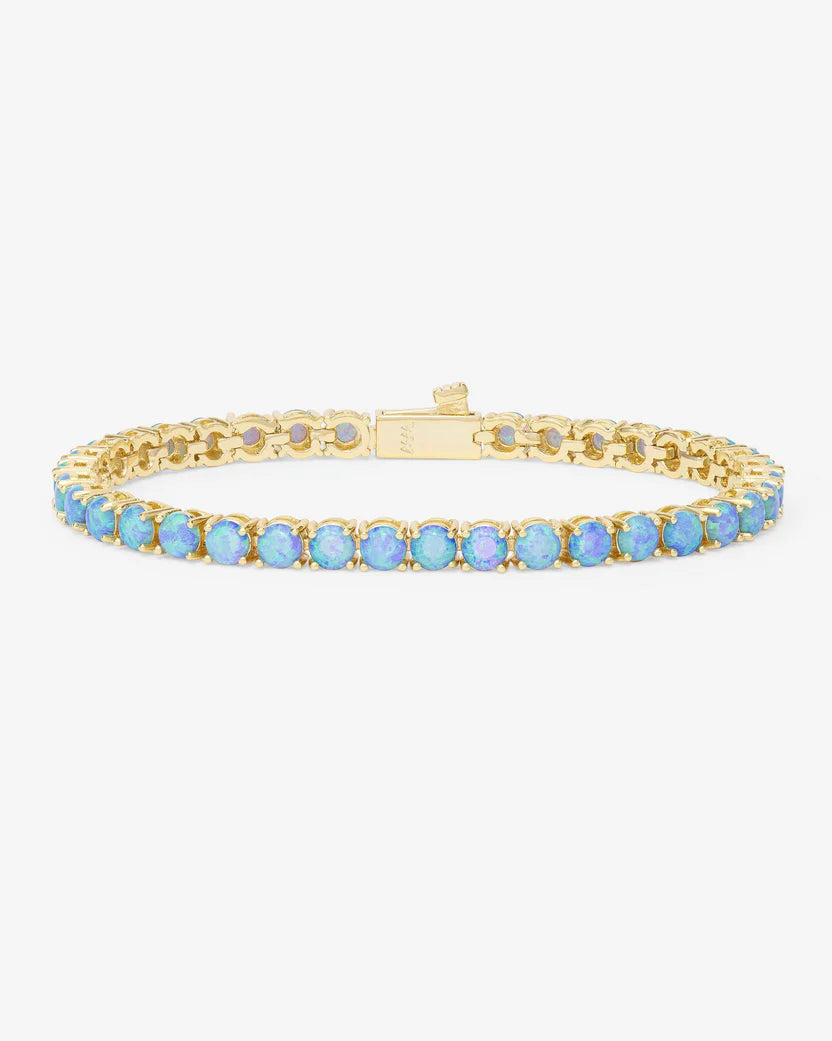 Grand Heiress Tennis Bracelet Blue Opal