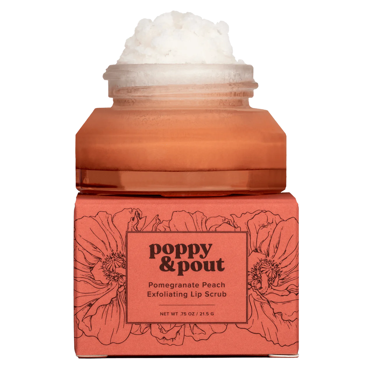 Poppy & Pout Lip Scrub - Pomegranate Peach
