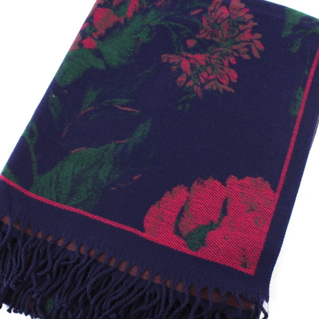 Scarf Floral - Navy