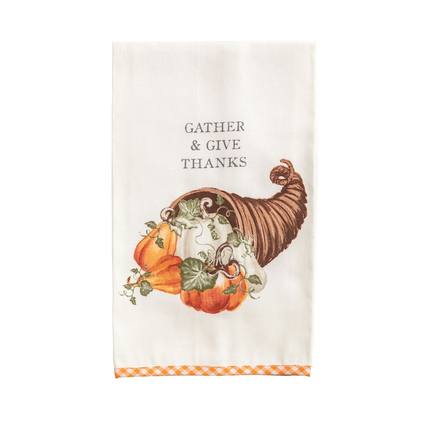 Gingham Hem Towel- Gather and Give