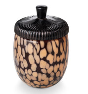 Midnight Pumpkin Glass Acorn Candle