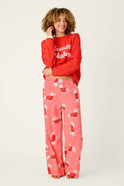 PJ Salvage- Dachshund Print Flannel Pajama Pants