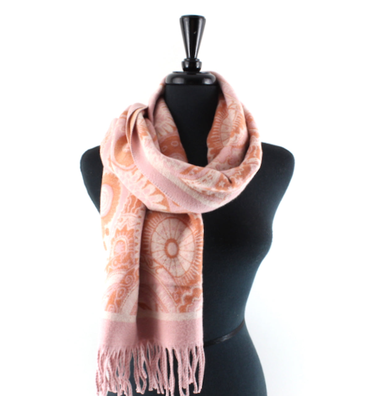 Scarf Paisley Dots / Pink