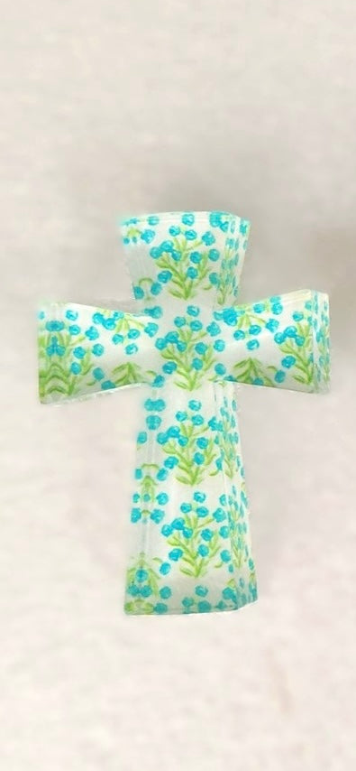Tabletop Acrylic Cross Floral Large