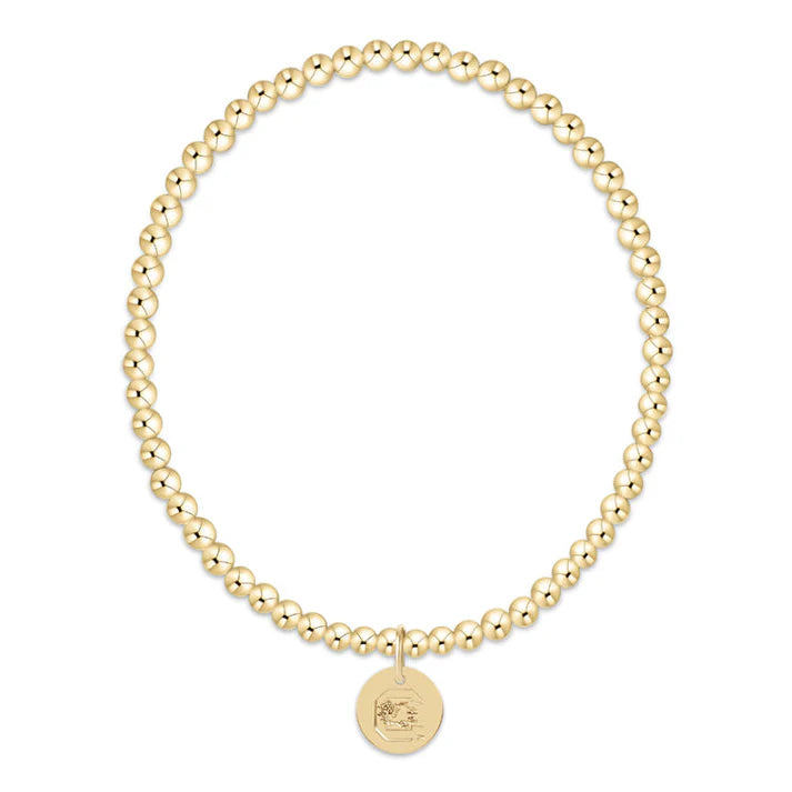 ecollegiate extends classic gold 3mm bracelet - South Carolina Disc