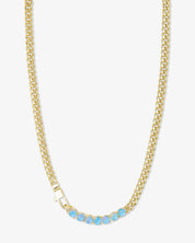 Baby Julian Loves Opals Necklace 16” - Blue Opal