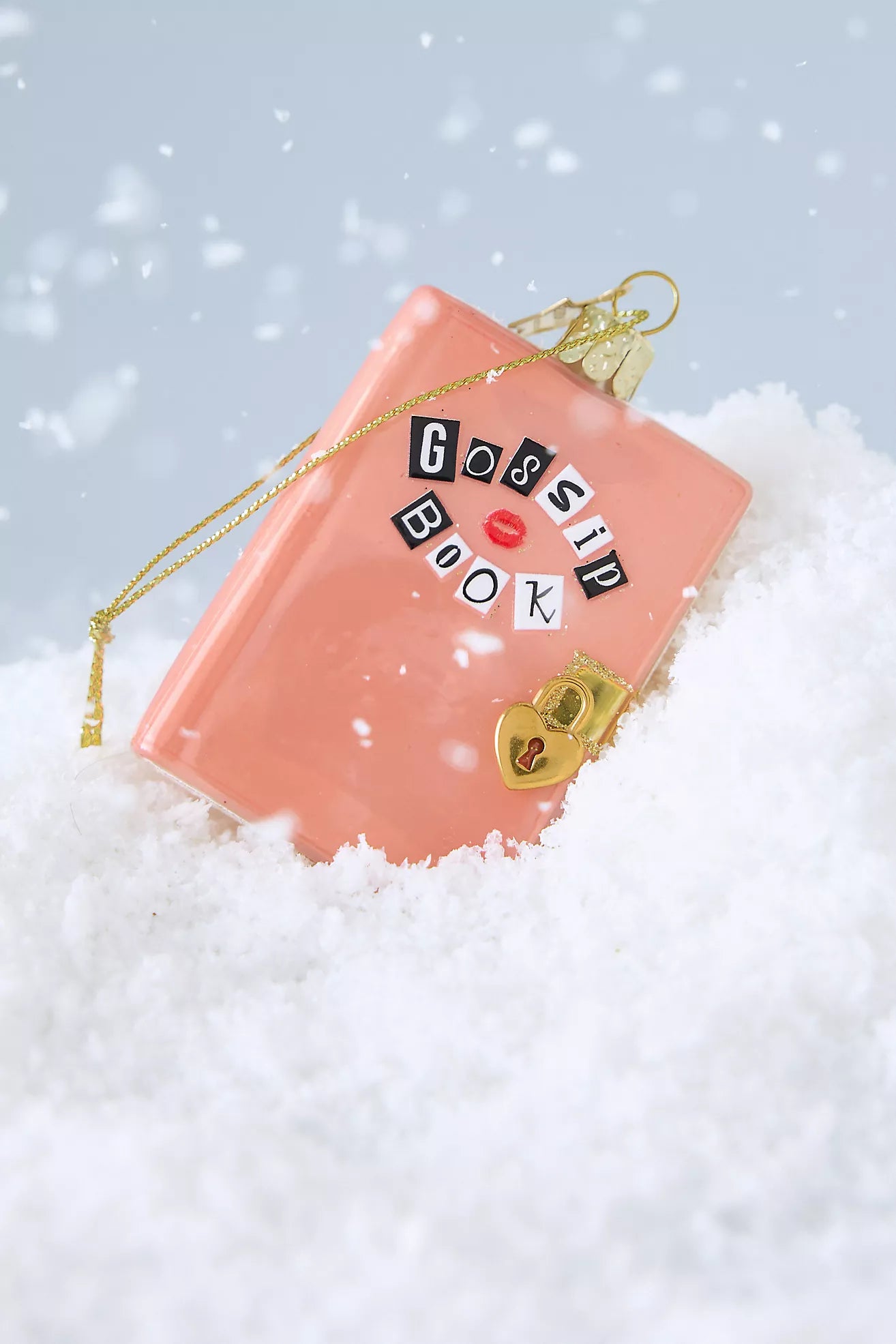 Gossip Book Glass Ornament