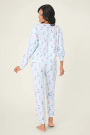 PJ Salvage Doggone Pointelle Crewneck Cold PJ Set
