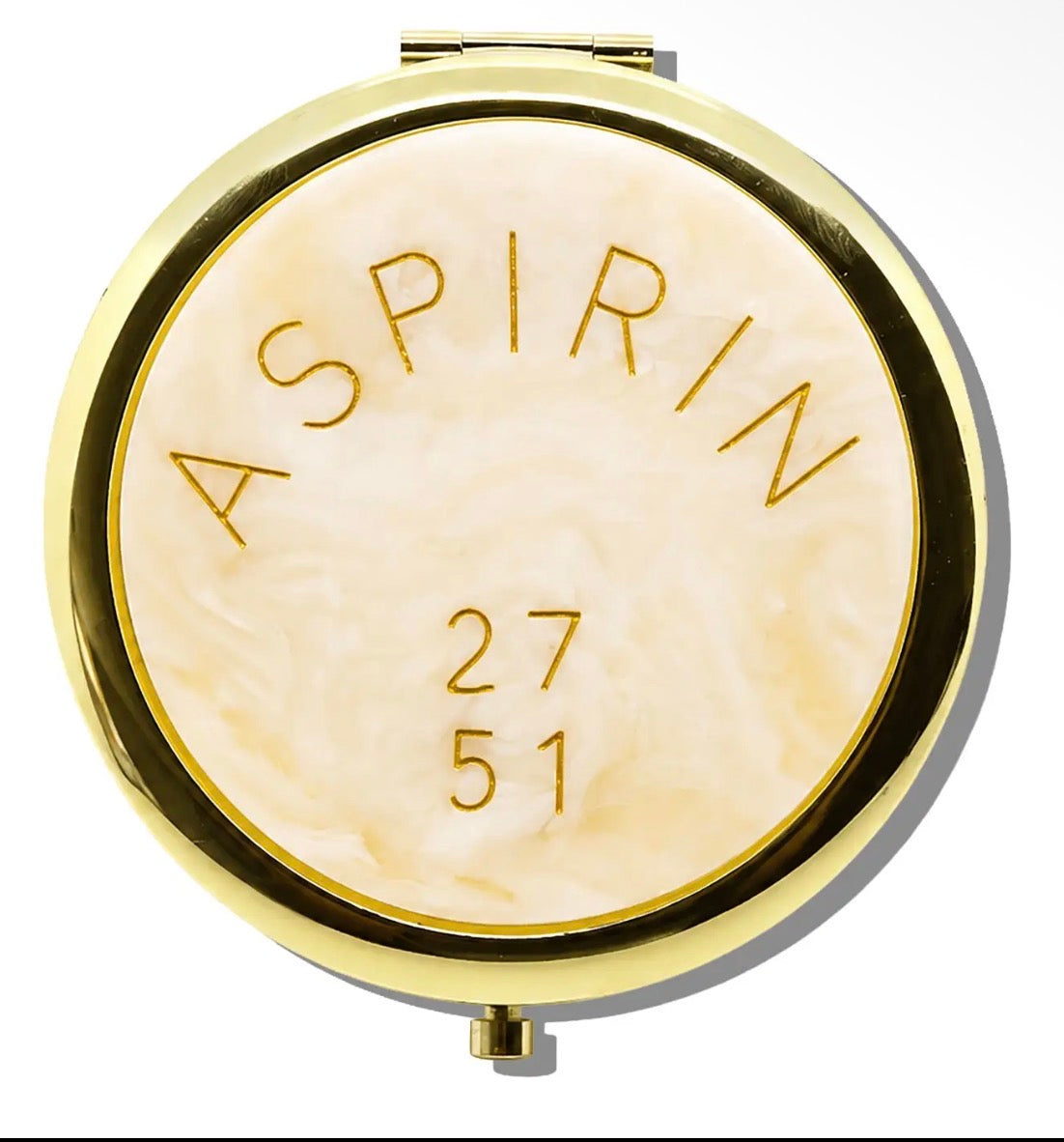 Hand-Painted Aspirin Handbag Hero Pill Compact