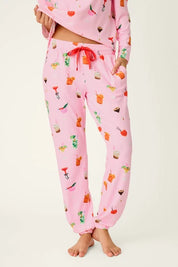 PJ Salvage- First Chair, Last Call Cocktail Print Jogger Pajama Pants