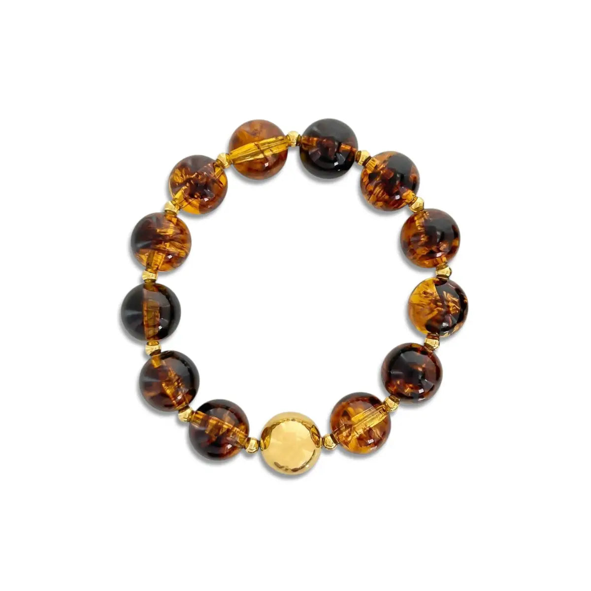 Chunky Stretch Bracelet - Maple Amber