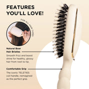 Boar Bristle Hair Brush / Tan