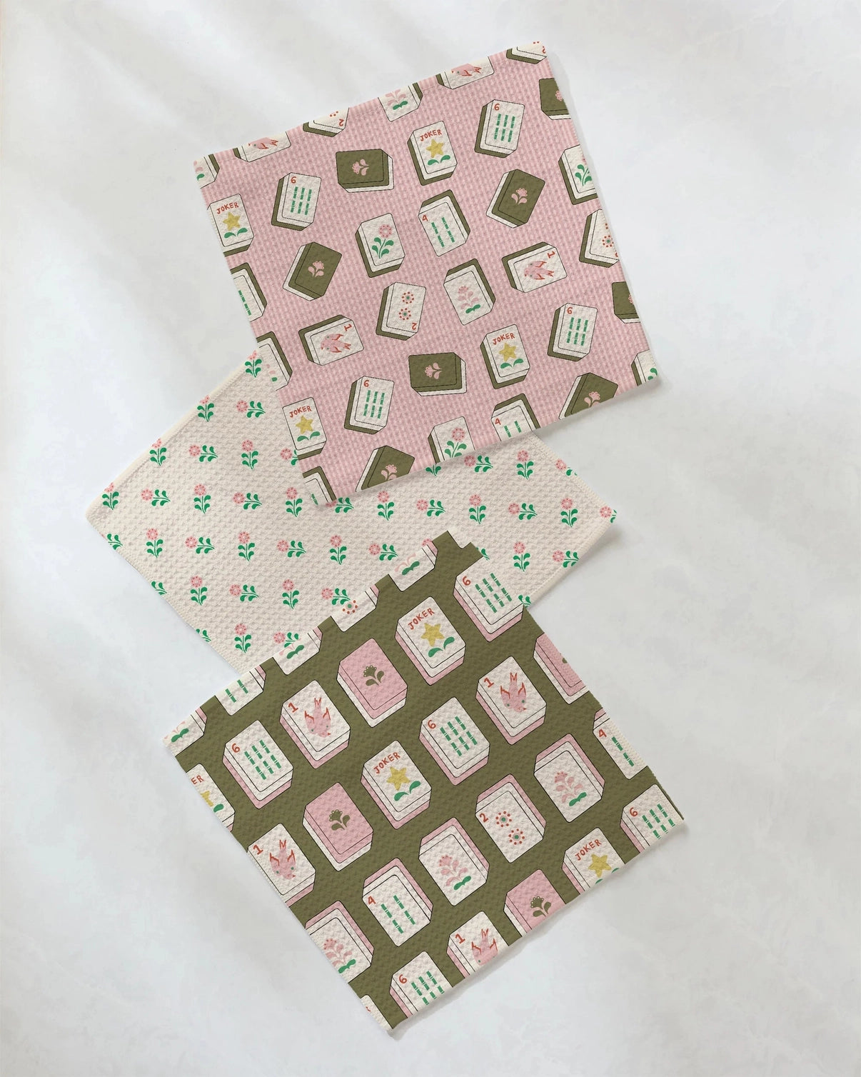 Dishcloth Set - Flower Tiles