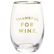 Wine Glass- Thankful For Wine