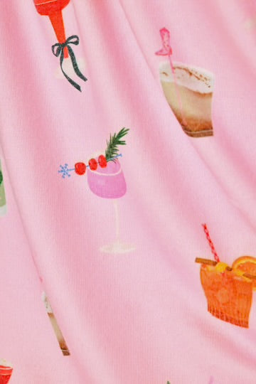 PJ Salvage Long Sleeve Top - First Chair, Last Call Cocktail Print