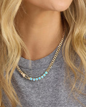 Baby Julian Loves Opals Necklace 18” - Blue Opal