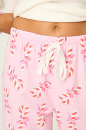 PJ Salvage-Sweeter Than Sugar Candy Cane Print Flannel Pants