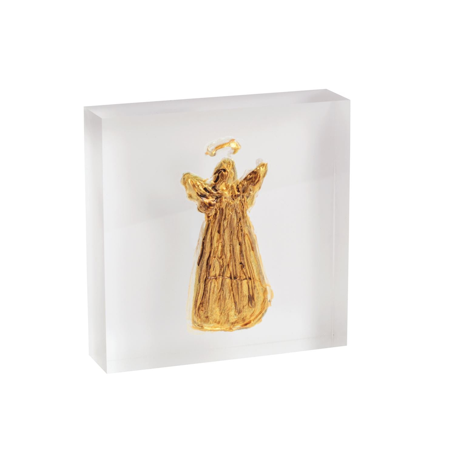 Angel Acrylic Gold Plaque
