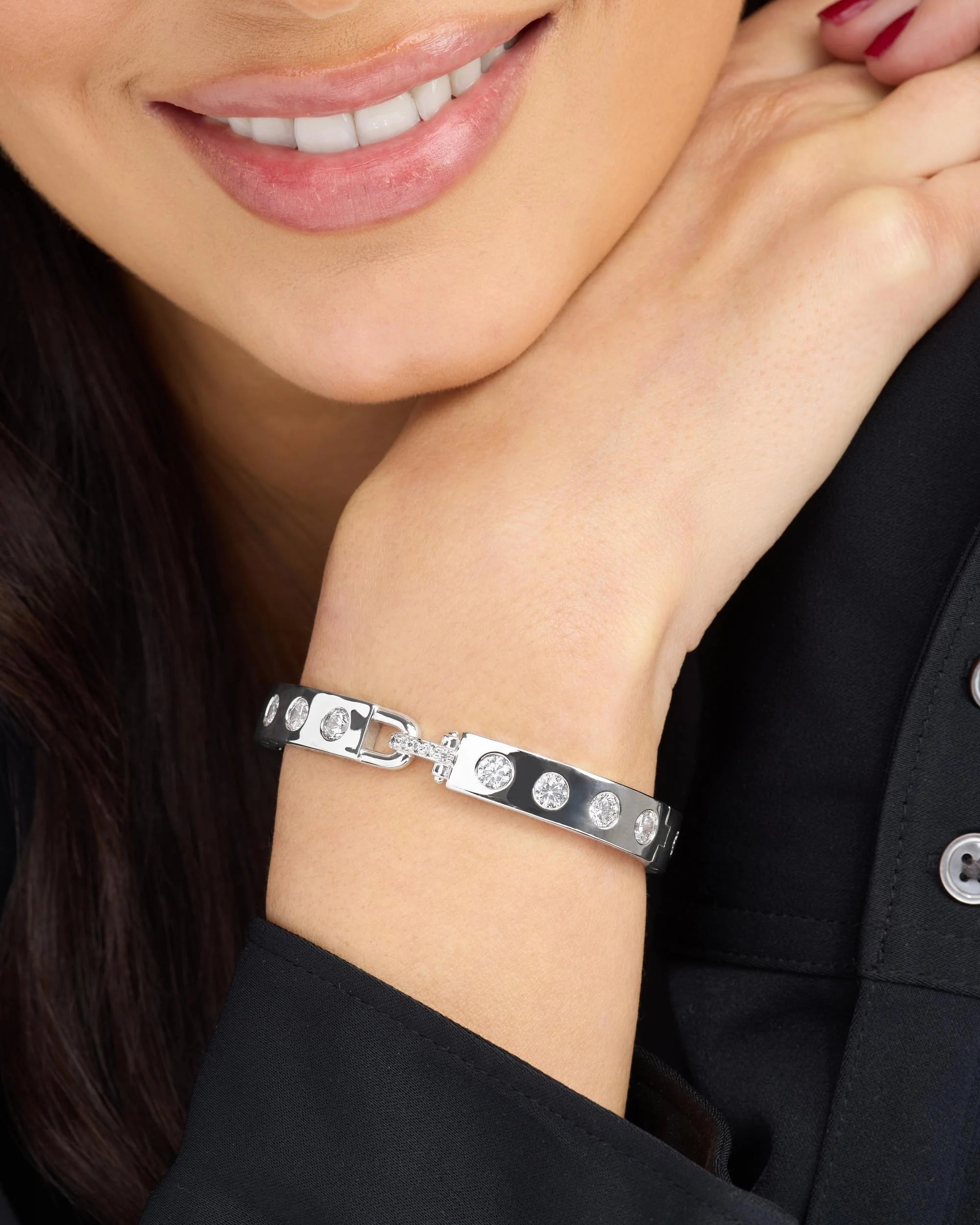 Ashley Rodeo Lock Cuff 9mm- Silver