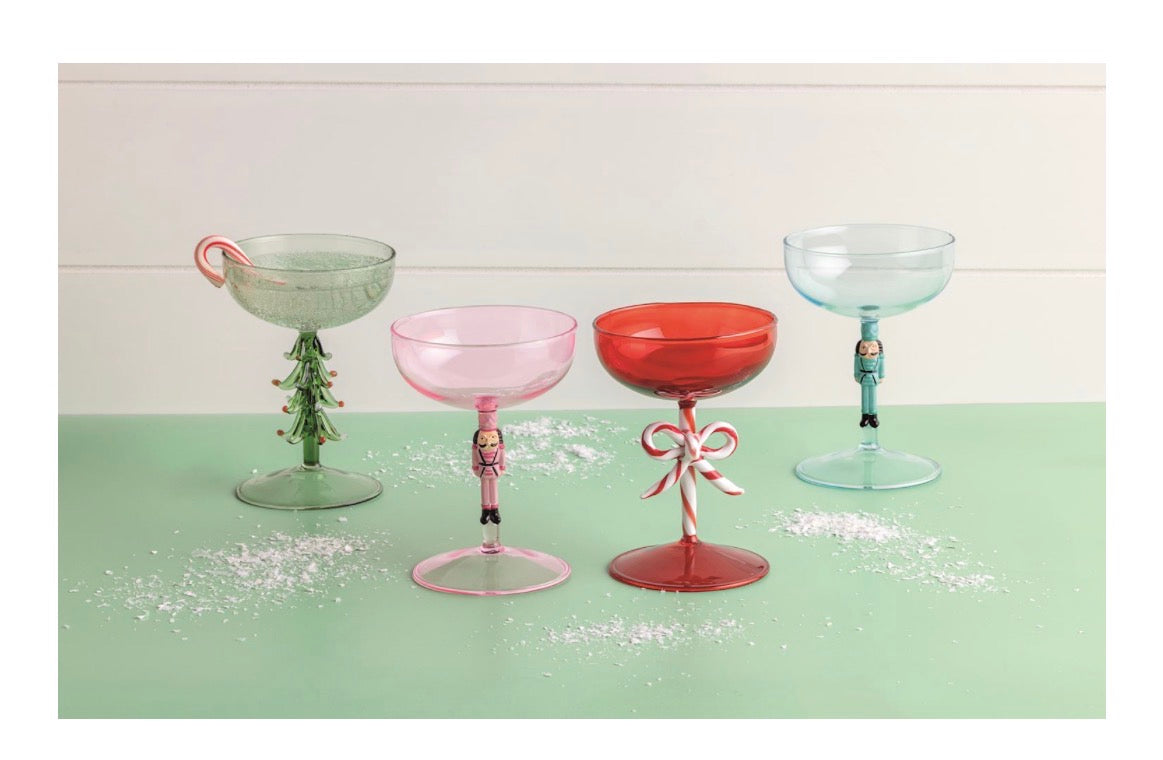 Pink Nutcracker Coupe Glass