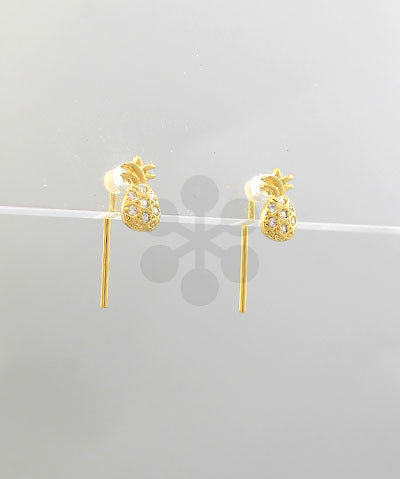 Paved Pineapple Earrings