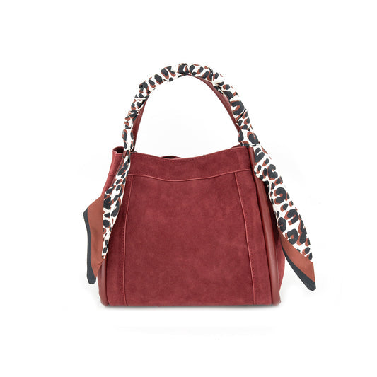 Giana Suede Bag - Burgundy