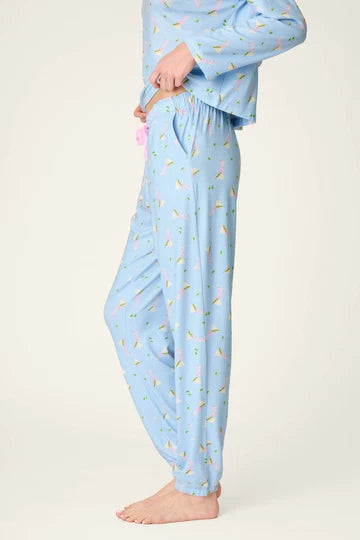PJ Salvage Jogger Pant - Olive You Martini Print