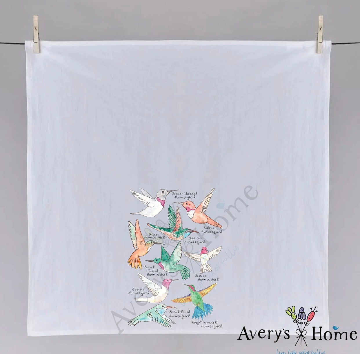 Kitchen Towel / Hummingbirds Of North America