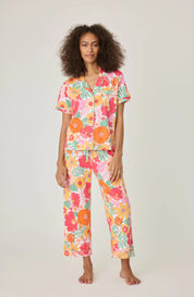 PJ Salvage Whimsy Floral Cropped PJ Set