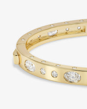 Ashley Sunset Lock Cuff 6mm- Gold