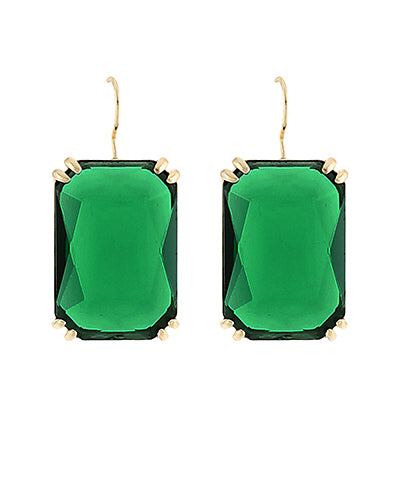 Octagon Stone Earrings