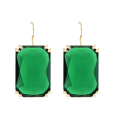 Octagon Stone Earrings