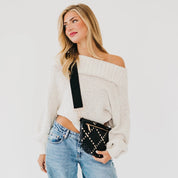 Westlyn Woven Bum Bag / Gold Metallic Diamond Black