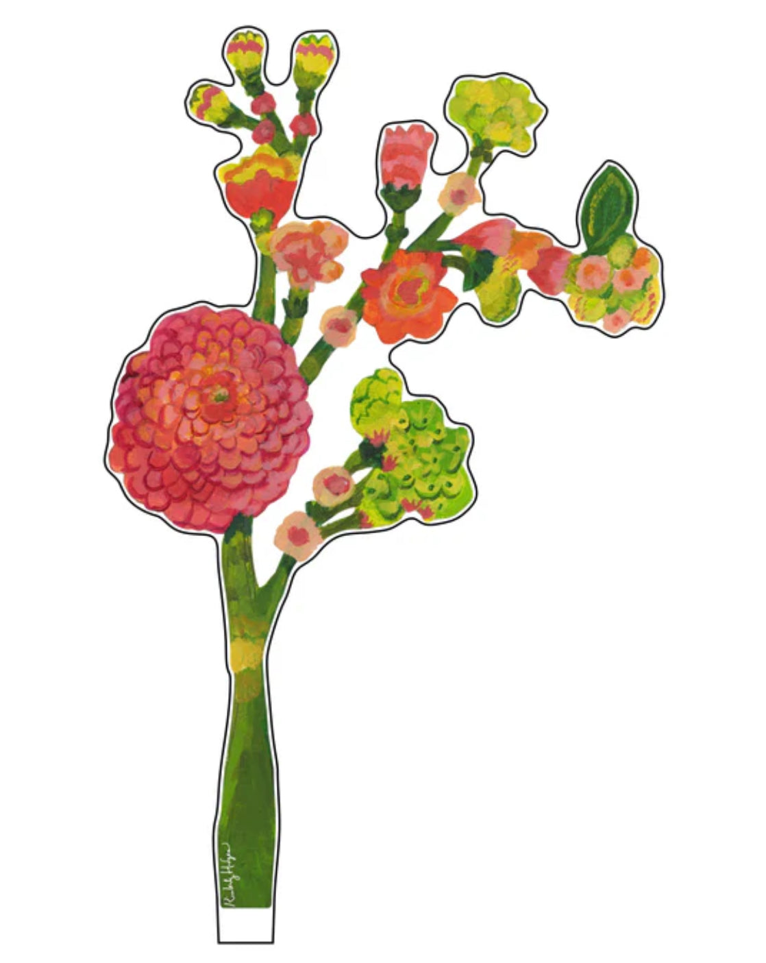 Acrylic Flower Dahlia Blossoms - Small