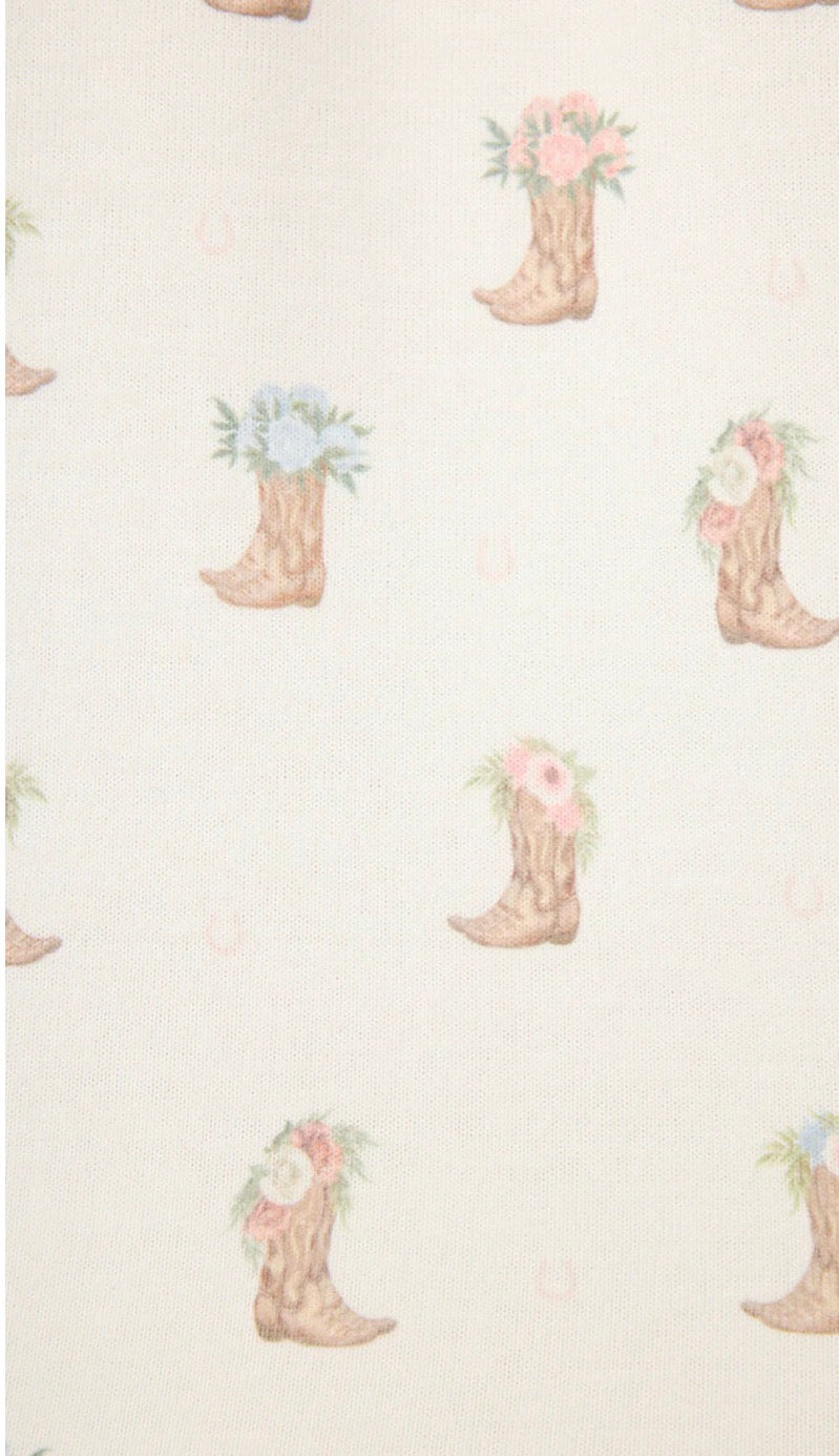 PJ Salvage Western Blooms Boot Bouquet  Long Sleeve Top