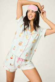 PJ Salvage - It's Five O'clock Somewhere Cocktail Print 3 pc Set