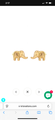 Elephant Stud Earrings