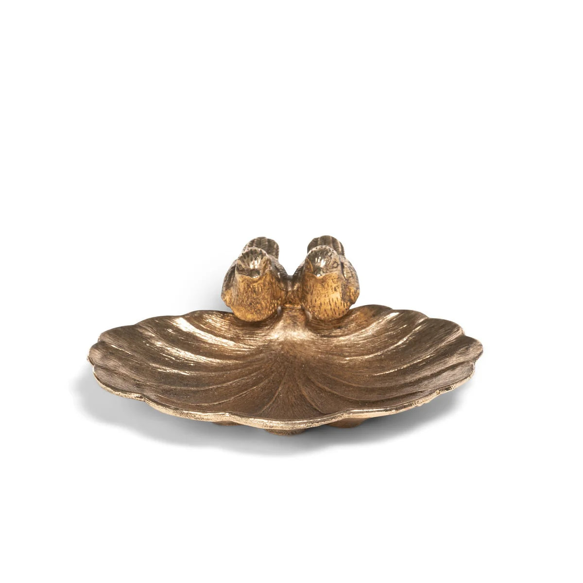 Gilded Perch Pewter Jewelry Dish