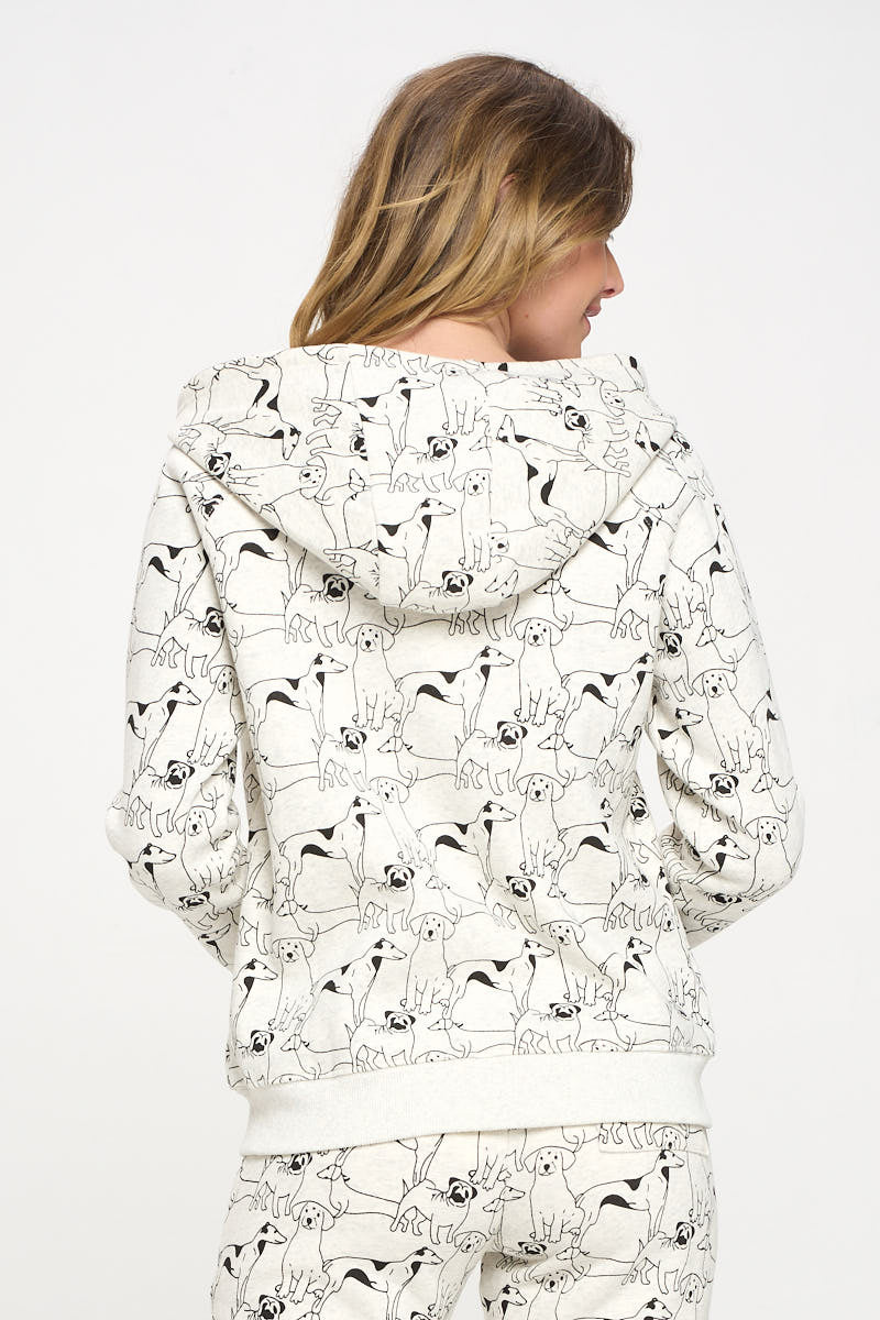 Zip Up Hoodie - Dog