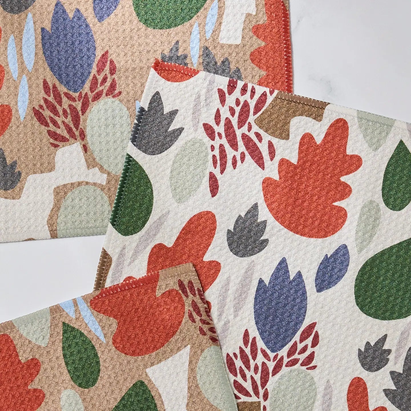 Dishcloth Set - Cut Paper Leaves