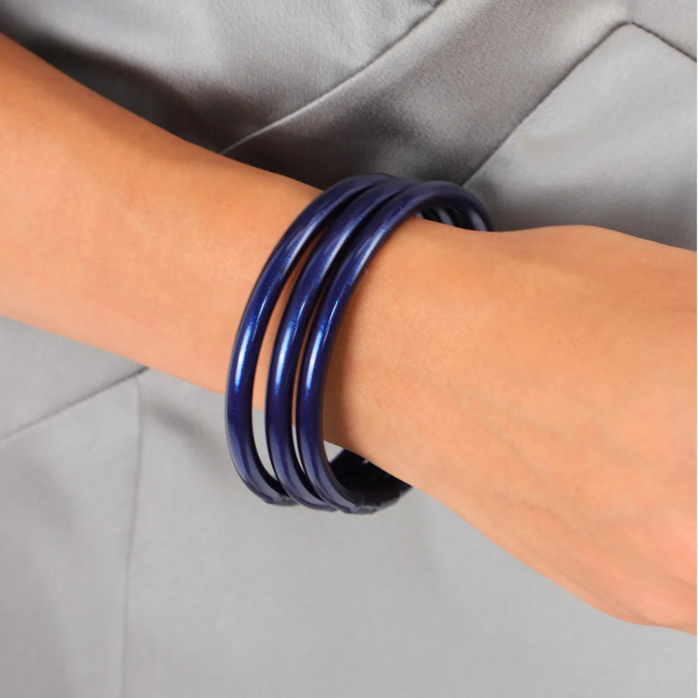 Budha Girl - MIDNIGHT ALL WEATHER BANGLES® (SET OF 3) - SERENITY PRAYER