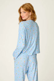 PJ Salvage Long Sleeve Top - Olive You Martini Print