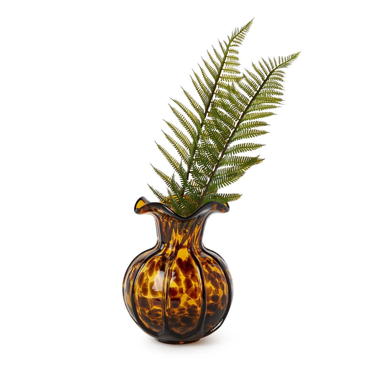 Ruffled Edge Vase / Tortoise