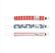Knit Binky Clip 3 Pack- Slugger