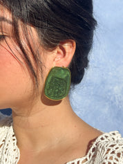 Loud Italians 01 Resin Stud Statement Earring
