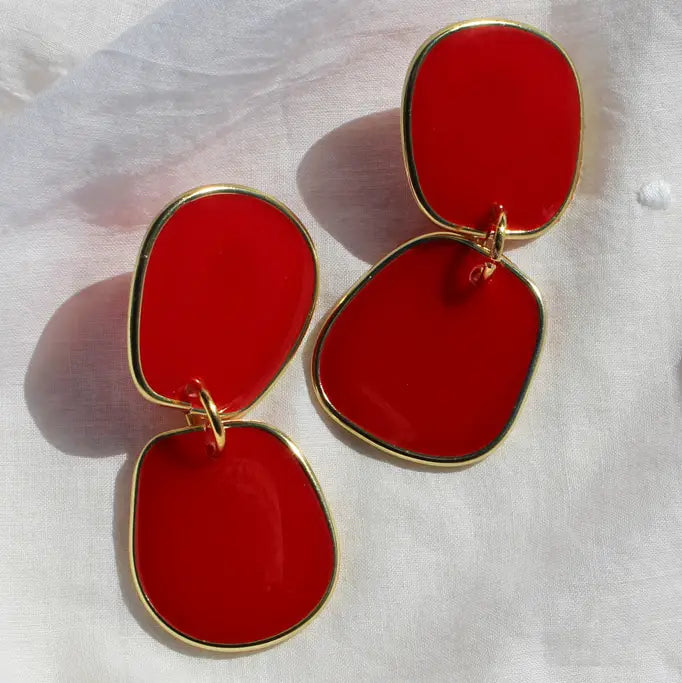 Loud Italians 05 Resin Double Dangle Statement Earring